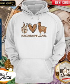 Premium Peace Love Llamas Diamond Hoodie