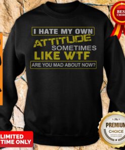 I Hate My Own Attitude Sometimes Like WTF Are You Mad About Now Sweatshirt
