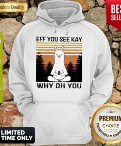 Nice Llama Yoga Eff You See Kay Why Oh You Vintage Hoodie