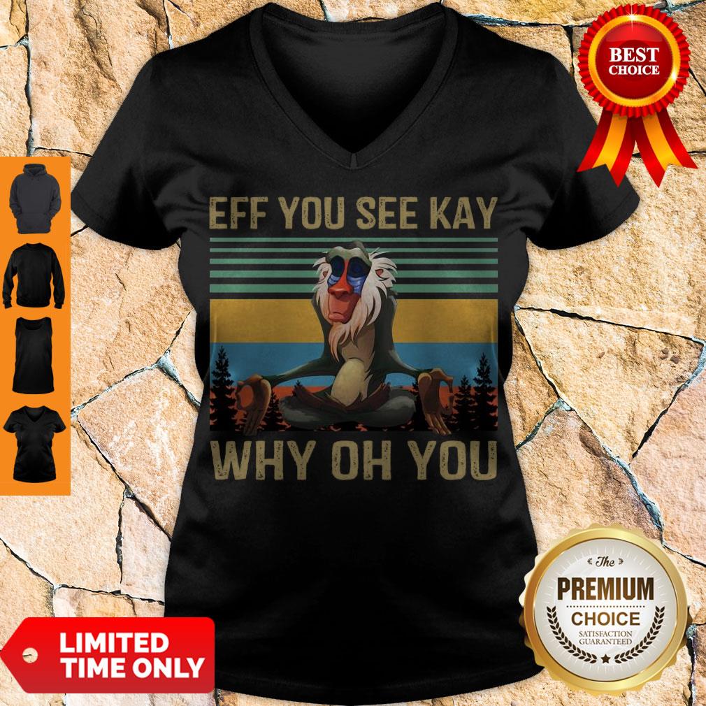 Official Rafiki Eff You See Kay Why Oh You Vintage V-neck Official Rafiki Eff You See Kay Why Oh You Vintage V-neck