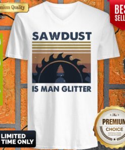 Official Sawdust Is Man Glitter Vintage V-neck