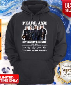 Pearl Jam Band 30nd Anniversary 1990 2020 Thank You For The Memories Signatures Hoodie