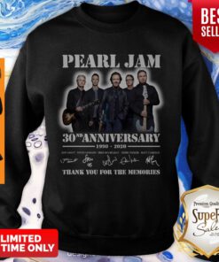 Pearl Jam Band 30nd Anniversary 1990 2020 Thank You For The Memories Signatures Sweatshirt
