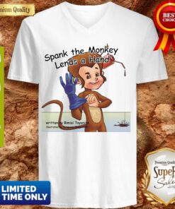 Premium Spank The Monkey Lends A Hand V-neck