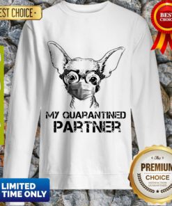 Pretty Chihuahua Face Mask My Quarantined Partner Sweatshirt