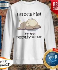 Totoro I Like To Stay In Bed Its Too Peopley Outside Sweatshirt