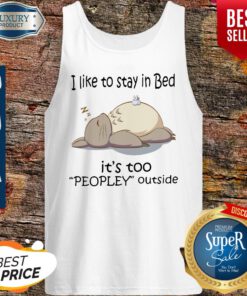 Totoro I Like To Stay In Bed Its Too Peopley Outside Tank-top