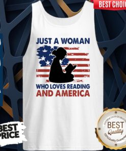 Just A Woman Who Loves Reading And America Tank-top