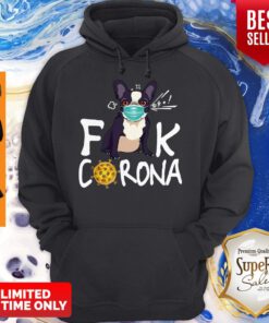 Top French Bulldog Face Mask Fuck Corona Hoodie