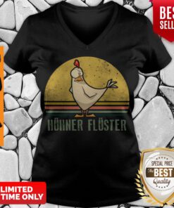 Top Huhner Fluster Vintage V-neck