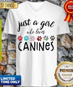 Awesome Just A Girl Who Loves Canines V-neck