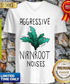 Nice Aggressive Nirnroot Noises Fitted Scoop V-neck