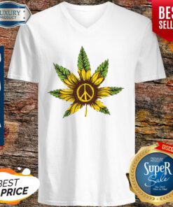 Grass Sunflower And Peace V-neck