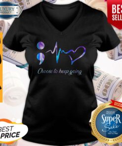 Choose To Keep Going Heart Nurse V-neck