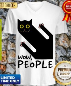 Official Black Cat Wow People V-neck