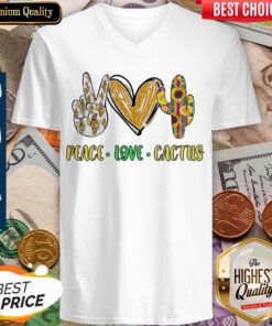 Perfect Peace Love Cactus Diamond V-neck