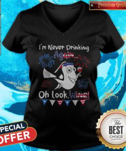 Awesome I'm Never Drinking Again Oh Look Wine American 4th Of July Independence Day V-neck