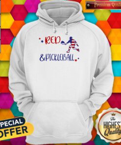 Awesome Red And Pickleball American Flag Independence Day Hoodie
