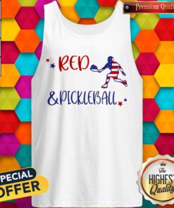 Awesome Red And Pickleball American Flag Independence Day Tank Top