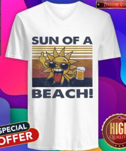 Awesome Sun Of A Beach Vintage V-neck