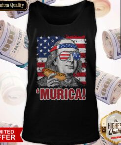 Benjamin Franklin Murica Happy The 4th Of July American Flag Tank Top