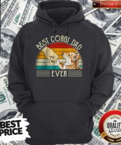Cute Best Corgi Dad Ever Vintage Hoodie