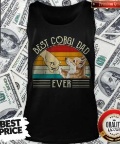 Cute Best Corgi Dad Ever Vintage Tank Top