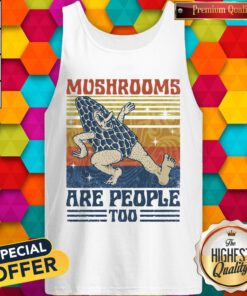 Cute Mushrooms Are People Too Vintage Retro Tank Top