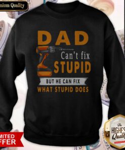 Dad Can’t Fix Stupid But He Can Fix What Stupid Does Sweatshirt