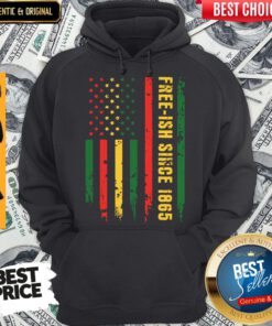 Freeish Since 1865 Africa American Flag Hoodie
