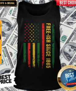 Freeish Since 1865 Africa American Flag Tank Top