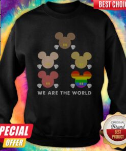 Funny LGBT Mickey Mouse We Are The World Sweatshirt