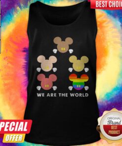 Funny LGBT Mickey Mouse We Are The World Tank Top