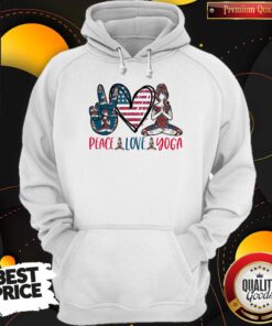 Funny Peace Love Yoga Hoodie