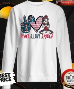 Funny Peace Love Yoga Sweatshirt