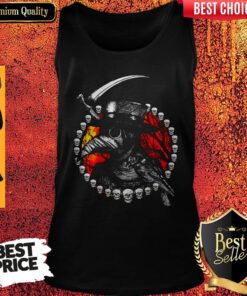 Funny Raven Skull Death Vintage Tank Top