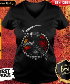Funny Raven Skull Death Vintage V-neck