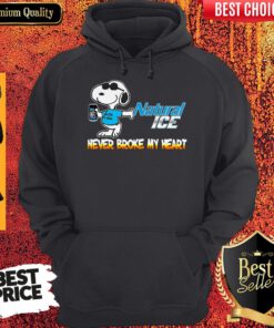 Funny Snoopy Natural Ice Beer Never Broke My Heart Hoodie