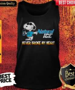 Funny Snoopy Natural Ice Beer Never Broke My Heart Tank Top