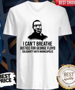 I Can't Breathe Justice For George Floyd Solidarity With Minneapolis V-neck