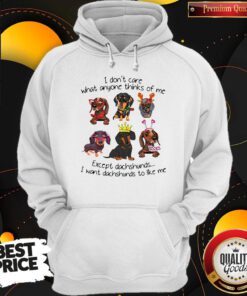 I Don’t Care What Anyone Thinks Of Me Except Dachshunds I Want Dachshunds To Like Me Hoodie