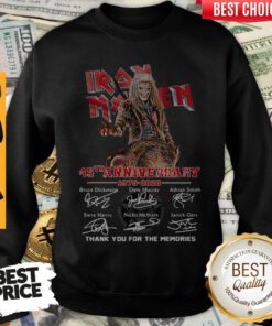 Iron Maiden 45th Anniversary 1975 2020 Thank You For The Memories Signatures Sweatshirt