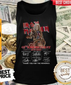 Iron Maiden 45th Anniversary 1975 2020 Thank You For The Memories Signatures Tank Top