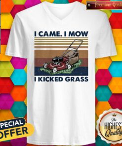 Lawn Mower I Came I Mow I Kicked Grass Vintage V-neck