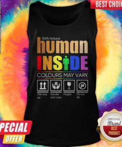 LGBT 100 Natural Human Inside Colours May Vary This Way Up Handle With Care Fragile Do Not Lift Tank Top