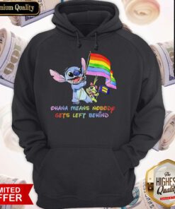 LGBT Stitch Ohana Means Nobody Gets Left Behind Flag Hoodie