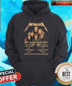 Metallica 40th Anniversary 1981 2021 Thank You For The Memories Signatures Hoodie