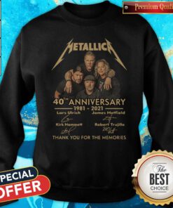 Metallica 40th Anniversary 1981 2021 Thank You For The Memories Signatures Sweatshirt