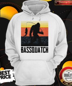 Nice Bigfoot Fishing Vintage Retro Hoodie