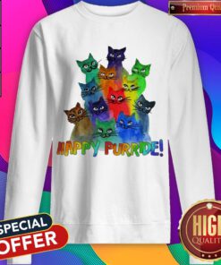 Nice Cats Happy Purride Sweatshirt